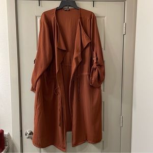 Burnt Orange Duster Jacket